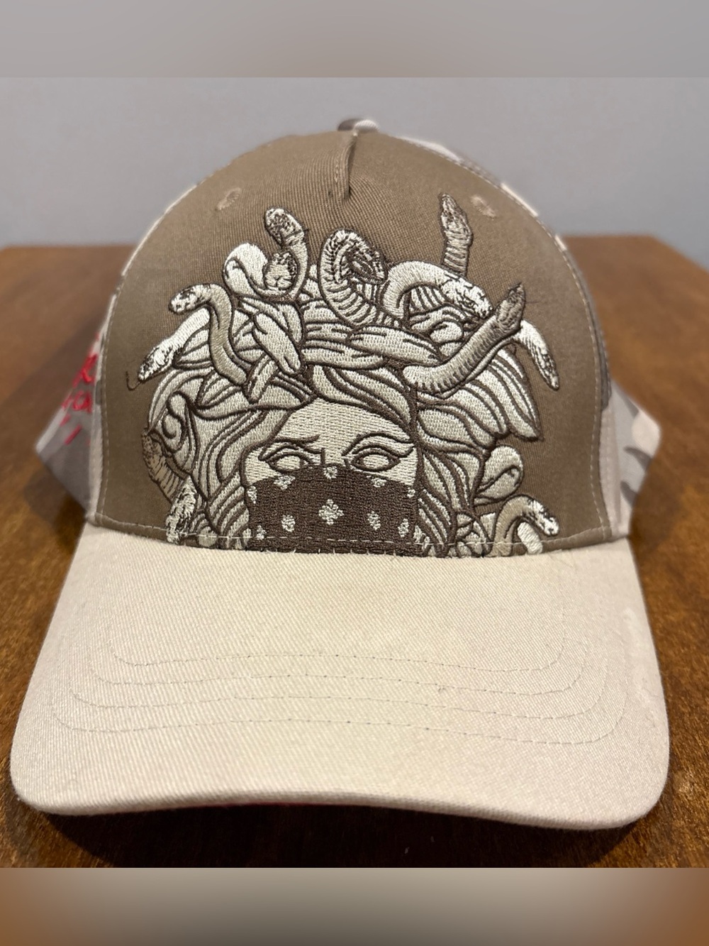 Crooks & Castles Medusa Structured Snapback Hat Natural Camo